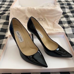 Patent leather pumps